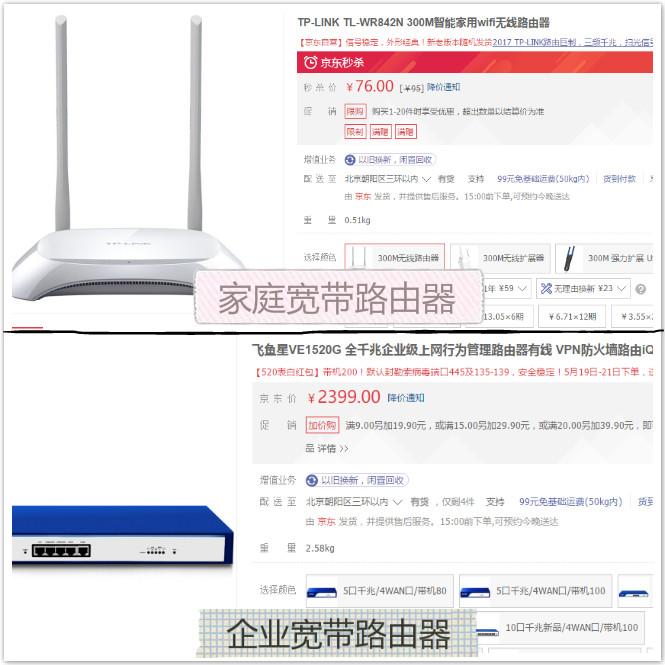 方圓信息企業與家庭寬帶對比
