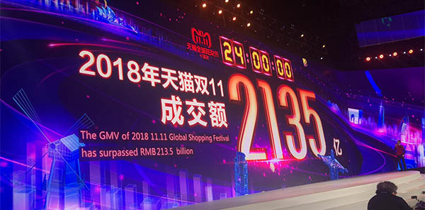 創新高！2018雙十一期間，天貓成交總額2135億元！京東1598億元！